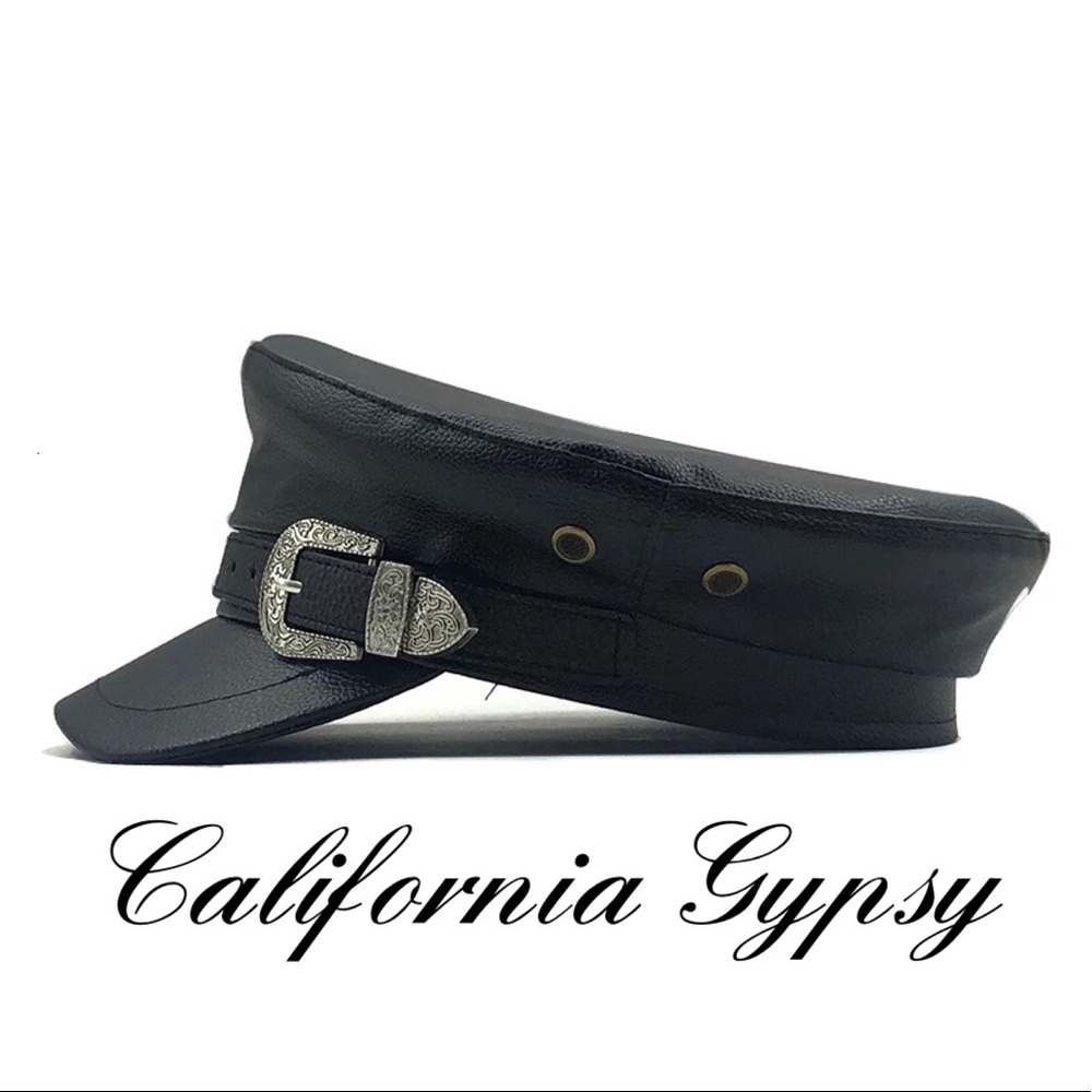 Gypsy Retro Newspaper Baker Boy Belt Hat - Picture 7 of 7